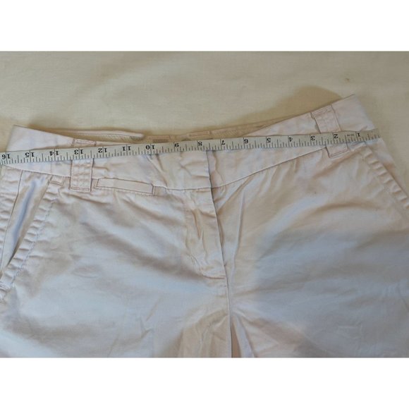 J. Crew Womens Chino Shorts Classic Twill Broken in 100% Cotton White Size 6 - Picture 3 of 9